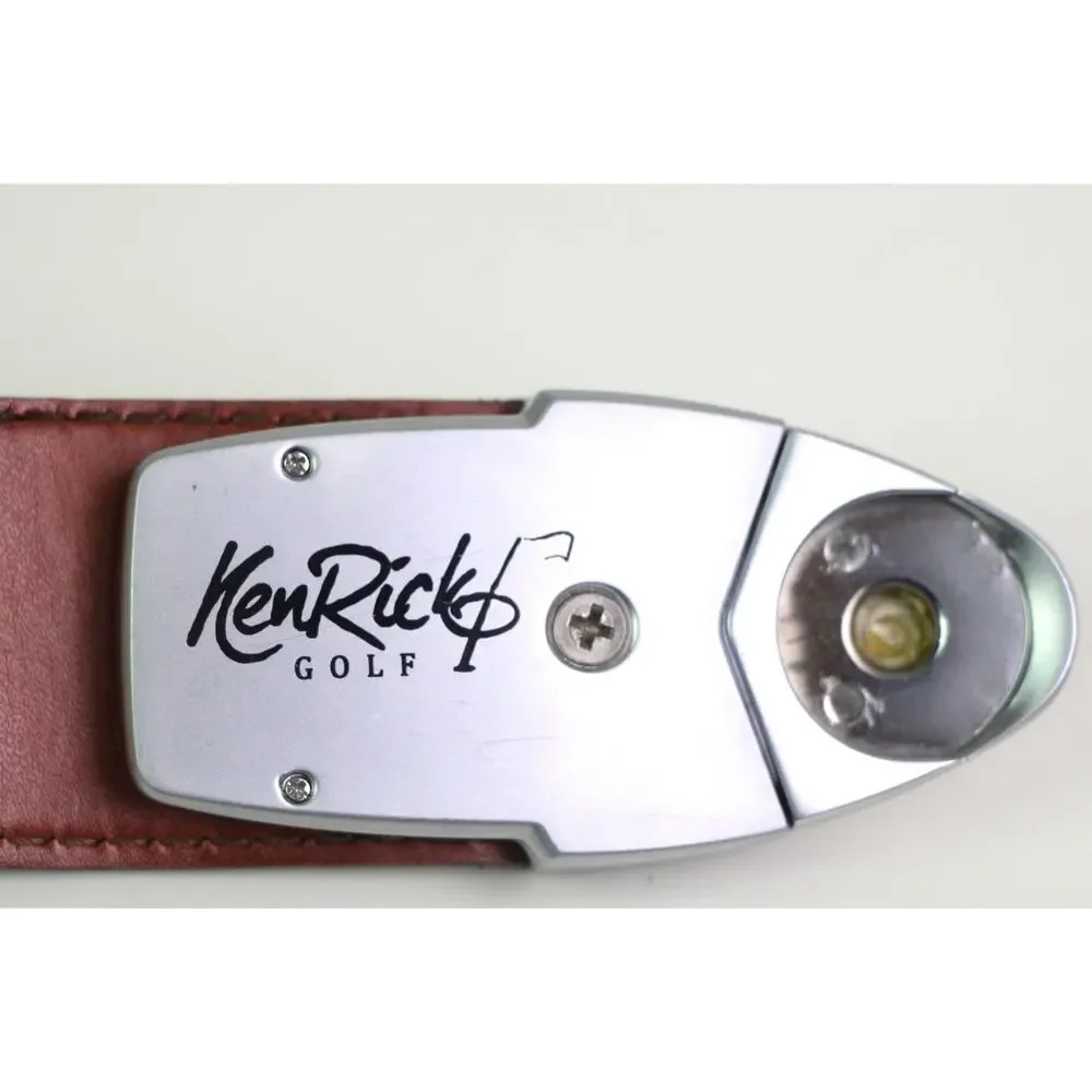 Ken Rick BLACK REAL LEATHER 1 3/8